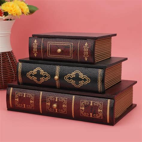 YLSHRF Retro Book Shape Storage Box, Book Shape Storage Box Decoration ...