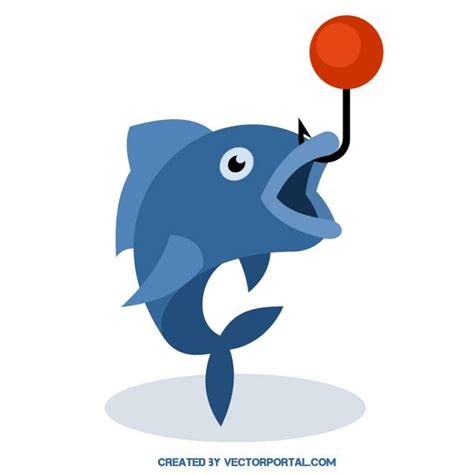 Fish on the hook.ai Royalty Free Stock SVG Vector and Clip Art