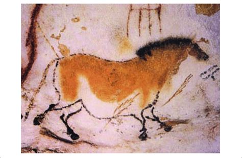 | Cave painting of a dun horse from Lascaux, circa 15,000 BC ...