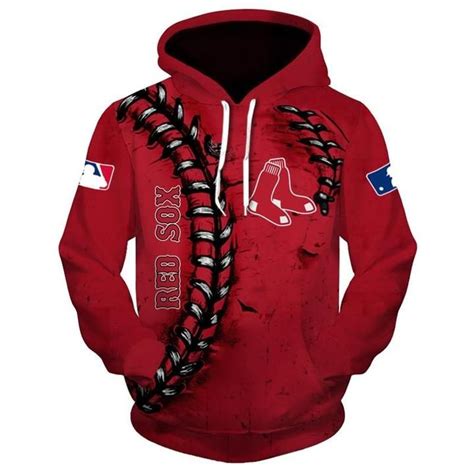 MLB Hoodies 3D Boston Red Sox Hoodies Cheap Pullover - TwinkleRed.com ...