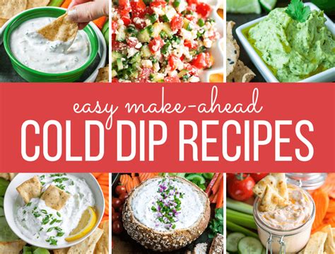 12 Easy Make-Ahead Cold Dip Recipes - Peas And Crayons