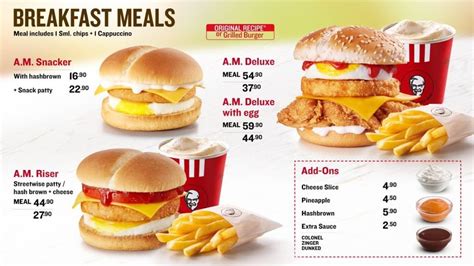 KFC Breakfast Menu, Hours, and Prices in 2024