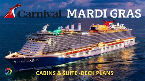 Carnival MARDI GRAS ship tour | cabins and suites | deck plans new cruise Ship - YouTube