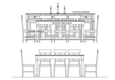 Dining Chair Cad Block