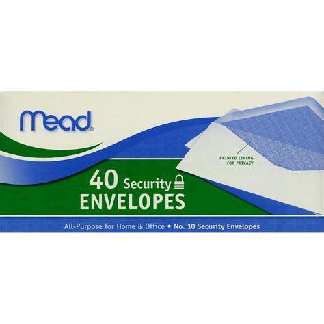 Mead Security Envelopes #10 | United Art & Education