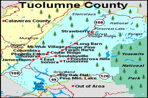 Tuolumne County Map