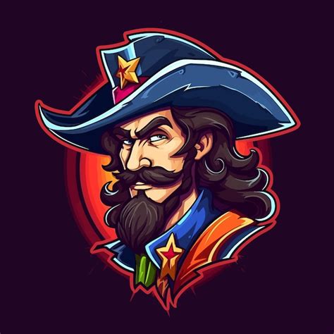 Premium Vector | Elegant and beautiful musketeer man in mascot esports ...