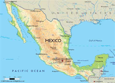 Road Map of Mexico and Mexican Road Maps | Mexico map, Mexico history, Mexico