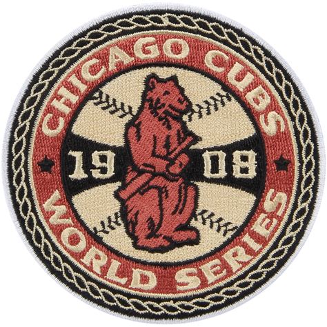 Chicago Cubs 4.5" x 3.5" 1908 World Series Champions Patch