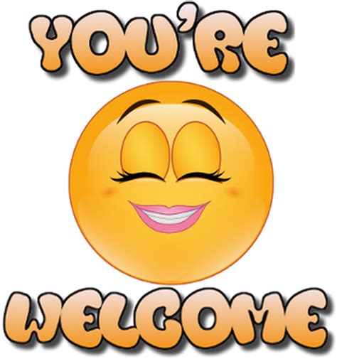 Emoji World You're Welcome - Smiley Clipart