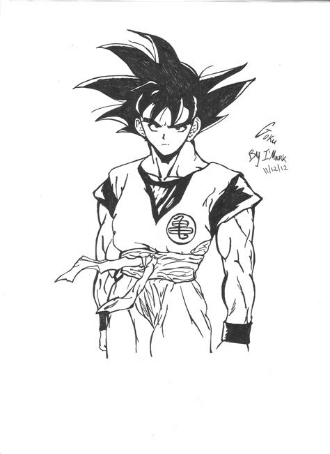 Drawing of Goku - Dragon Ball Z by Markth23 on DeviantArt