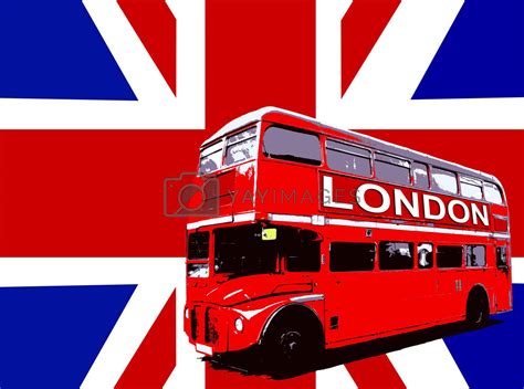 London Bus With UK Flag by harveysart Vectors & Illustrations Free download - Yayimages