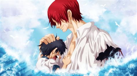 Download Crying Luffy And Shanks One Piece Wallpaper | Wallpapers.com