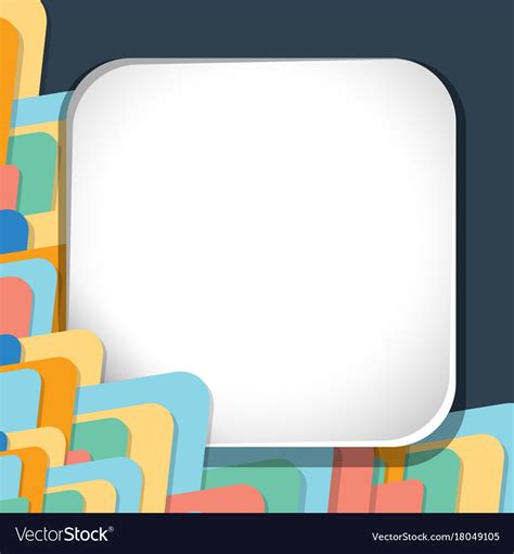 Border template with colorful shapes in background