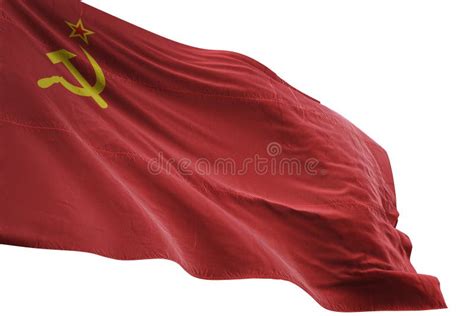 Soviet Union National Flag Waving Isolated on White Background 3d ...