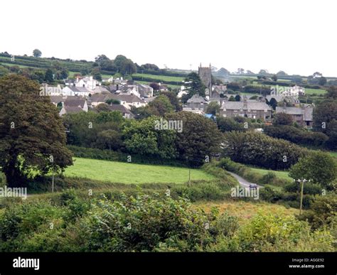 Typical Cornish village near Launceston Cornwall Kernow England Great Britain British English UK ...