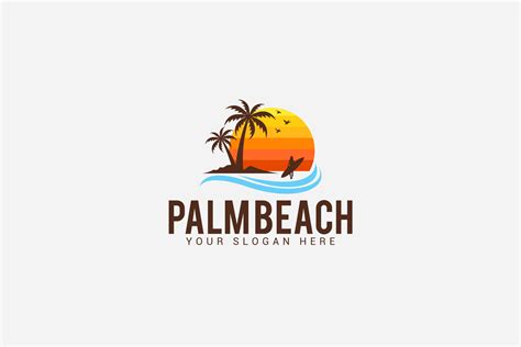 Palm Beach Logo Graphic by shazdesigner · Creative Fabrica