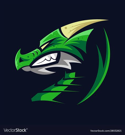 Dragon sport gaming mascot logo template Vector Image