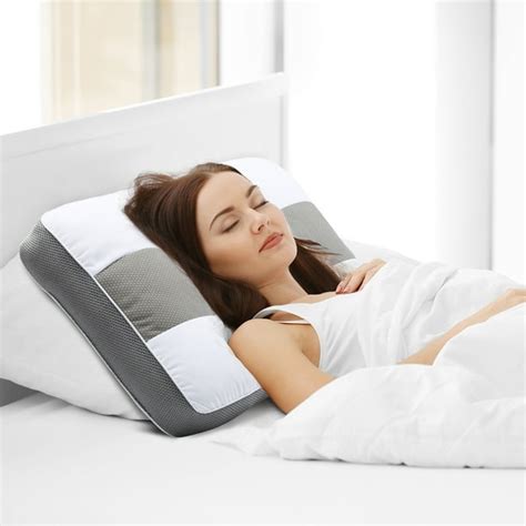 Gusseted Down-Alternative Bed Pillow-Orthopedic Cervical Pillow for ...