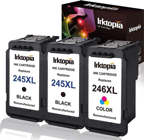 3pk PG245XL Bk & CL246XL Ink Cartridge For Canon PIXMA MG2924 MX490 MX492