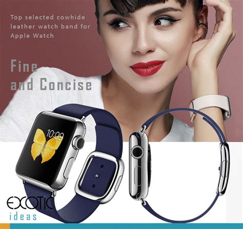 Genuine Leather Watch Bands for Apple Watch 38, 40, 42, 44mm. Loop Strap – Exotic Ideas