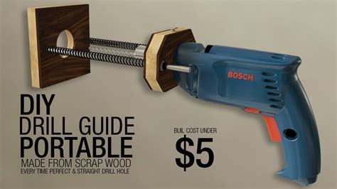 DIY awesome drill guide portable jig - made from scrap wood - YouTube | Drill guide, Drill, Diy