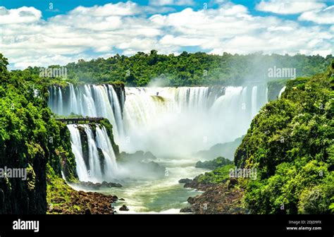 Iguazu Falls in a tropical rainforest in Argentina Stock Photo - Alamy