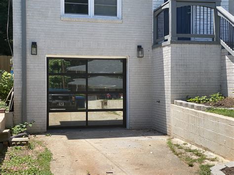 Full View Mirrored Modern Glass Garage Door Atlanta GA - Aaron Overhead Doors