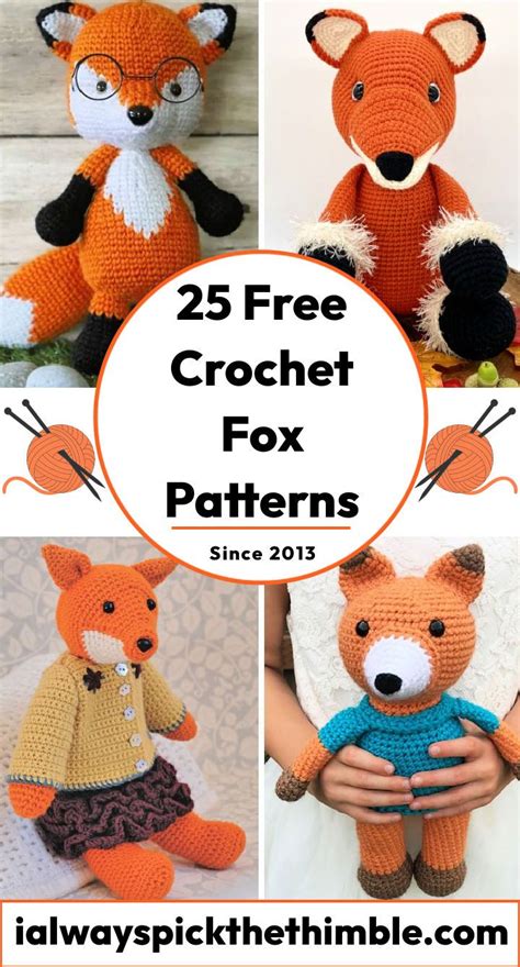 25 Free Crochet Fox Patterns (Amigurumi Pattern)