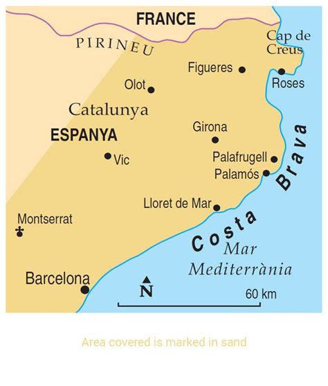 Map of Costa Brava | Lloret de mar, Costa brava, Girona