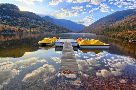 Echo Lake, Franconia Notch State Park, New Hampshire New England Usa ...