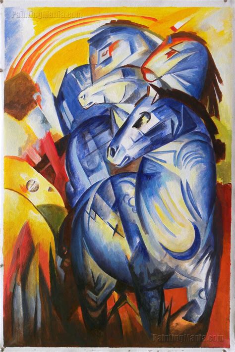 The Tower of Blue Horses by Franz Marc Franz Marc, Diy Art Painting, Oil Painting, Blue Rider ...