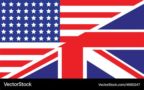 Usa uk flag unity1 Royalty Free Vector Image - VectorStock