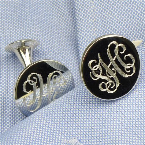 Monogram Silver Cufflinks By Hersey Silversmiths | notonthehighstreet.com