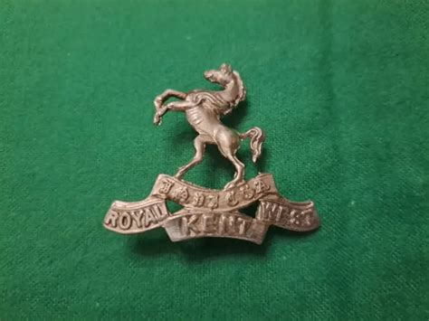 VINTAGE BRITISH ARMY WW2 Royal Kent West Regiment Cap Badge $19.38 - PicClick AU