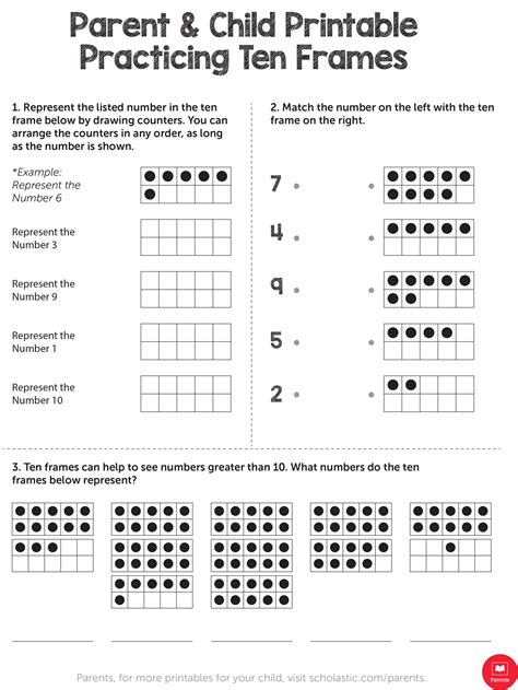 Ten Frame Worksheet Free