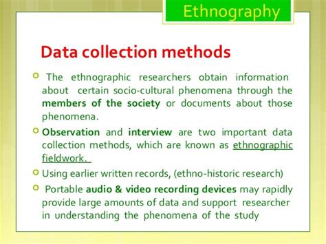 Case study and Ethnography