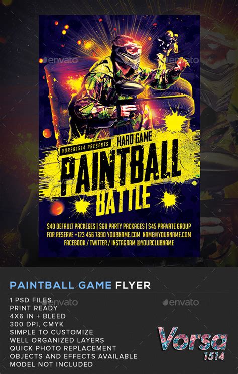 Paintball Game Flyer by VORSA | GraphicRiver