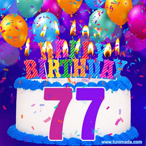 Happy 77th Birthday Animated GIFs | Funimada.com