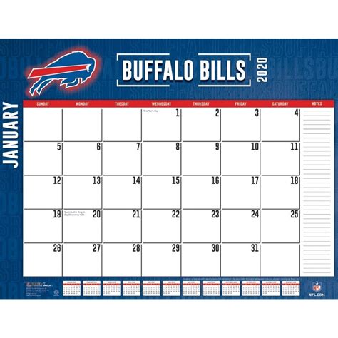 Buffalo Bills Desk Calendar - Printable Word Searches