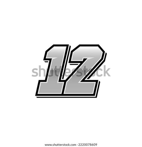 Number Vector Sports Racing Number 12 Stock Vector (Royalty Free ...