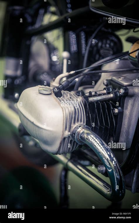 Vintage motorcycle boxer engine Stock Photo - Alamy