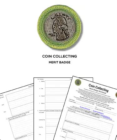 📛 Coin Collecting Merit Badge (WORKSHEET & REQUIREMENTS)