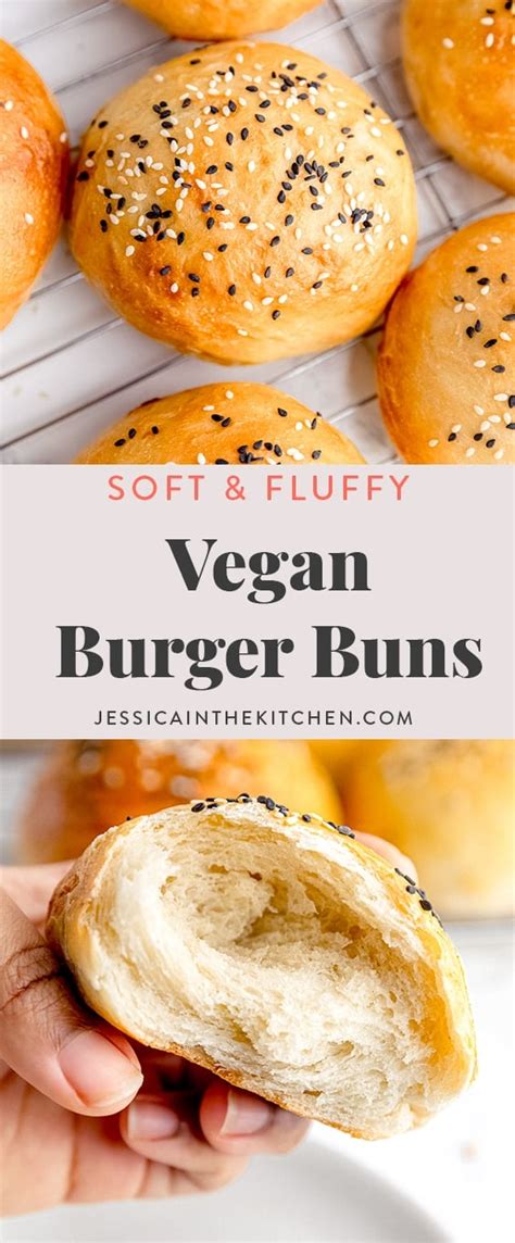 Vegan Burger Buns (Soft and Fluffy) - Jessica in the Kitchen