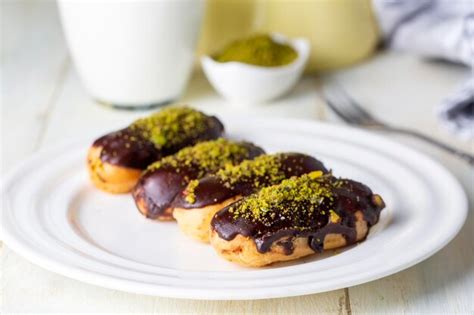 Premium AI Image | Traditional french eclairs with chocolate