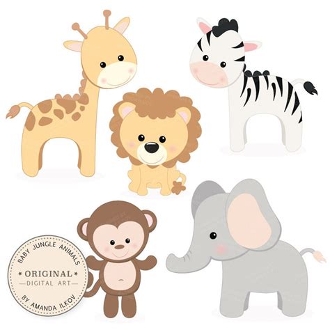 Free Printable Baby Jungle Animal Clipart