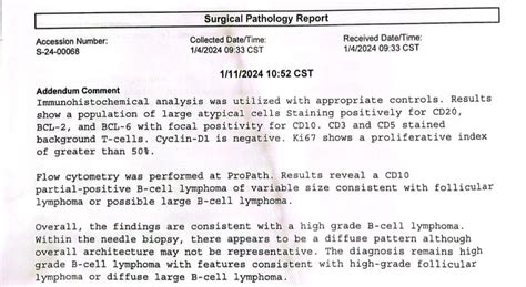 Diagnosed with Large B Cell Lymphoma Re-occurence after 4 years. : r/Lymphoma_MD_Answers