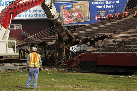 Demolition begins at Candlestick Park - San Francisco's Candlestick ...