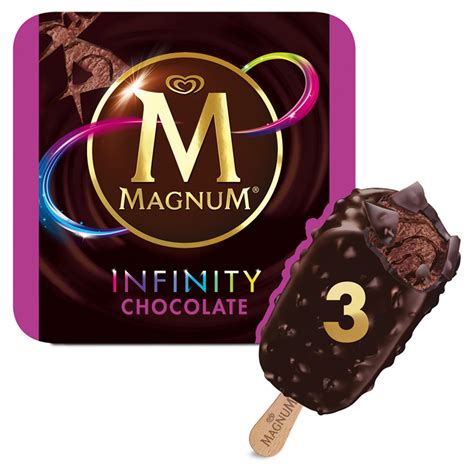 Magnum Infinity Chocolate Ice Cream 3 x 100ml | Ice Cream Cones, Sticks ...