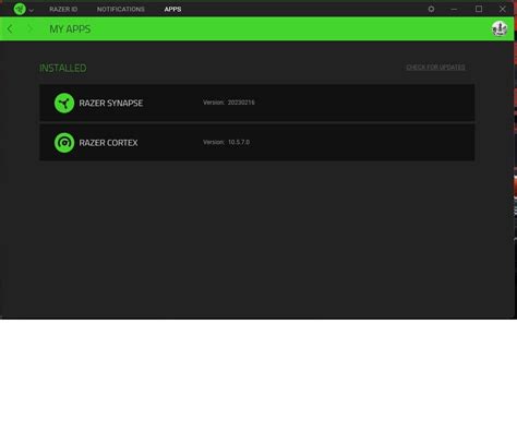 Razer Synapse will not check for updates. | Razer Insider
